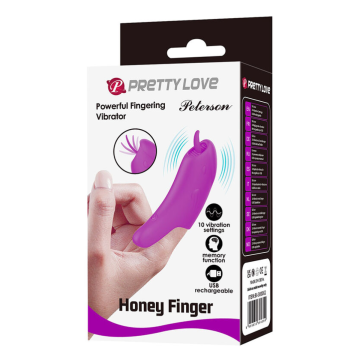 PRETTY LOVE - PETERSON HONEY FINGER VIBRATEUR À DOIGTS RECHARGEABLE VIOLET