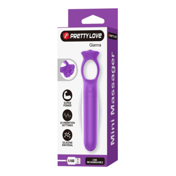 PRETTY LOVE - GIANA WIEDERAUFLADBARER MINI-VIBRATOR-MASSAGEGERÄT LILA
