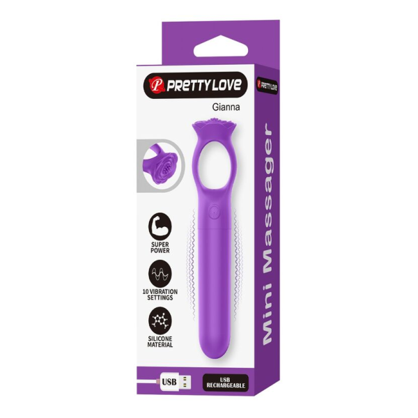 PRETTY LOVE - GIANA MINI MASSAGGIATORE VIBRANTE RICARICABILE VIOLA