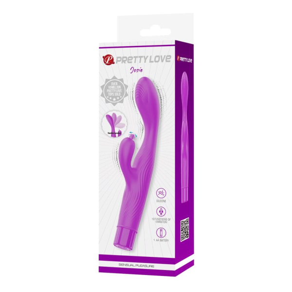 PRETTY LOVE - JENE DUAL STIMULATION G-SPOT AND CLITORAL VIBRATOR PURPLE