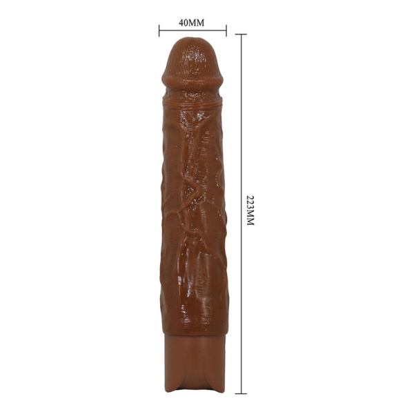 PRETTY LOVE - OWEN REALISTIC VIBRATOR 22.5 CM Ø 4.5 CM BROWN