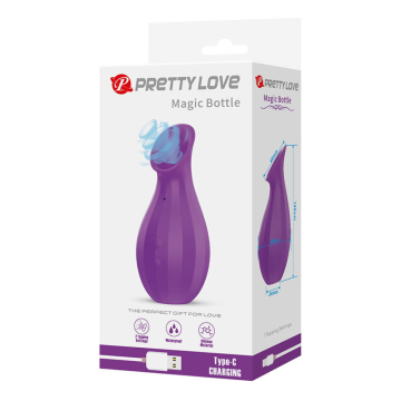 PRETTY LOVE - MAGIC BOTTLE RECHARGEABLE CLITORAL SUCTION STIMULATOR PURPLE