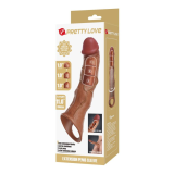 PRETTY LOVE - MANCHON D'EXTENSION PÉNIENNE AJUSTABLE 28 CM Ø 4,5 CM MARRON