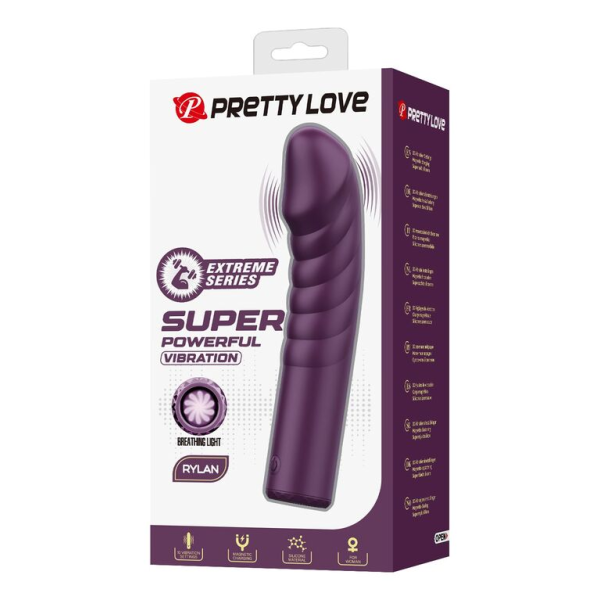 PRETTY LOVE - RYLAND RECHARGEABLE VIBRATOR 10 FUNCTIONS PURPLE
