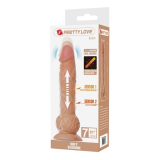 PRETTY LOVE - EREN THRUSTING VIBRATING DILDO 20.5 CM Ø 4.5 CM NATURAL