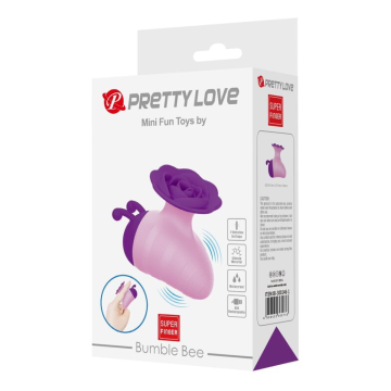 PRETTY LOVE - STIMOLATORE CLITORIDEO RICARICABILE LITTLE BEE, 7 MODALITÀ, VIOLA-ROSA