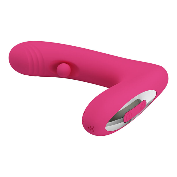 PRETTY LOVE - DUDEN VIBRATEUR EN SILICONE RECHARGEABLE 12 MODES DE VIBRATION ET 3 MODES DE BASCULE ROSE