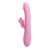 PRETTY LOVE - VIBRATORE BELLA RABBIT CON STIMOLAZIONE A FARFALLA E LED ROSA