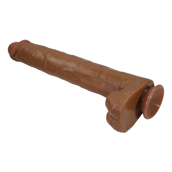 PRETTY LOVE - PAT DILDO FLESSIBILE REALISTICO CON VENTOSA 40 CM -Ø- 6 CM MARRONE