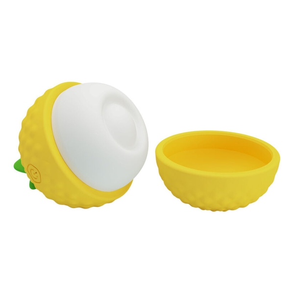 PRETTY LOVE - RECHARGEABLE SUCTION AND THRUSTING CLITORAL STIMULATOR YELLOW