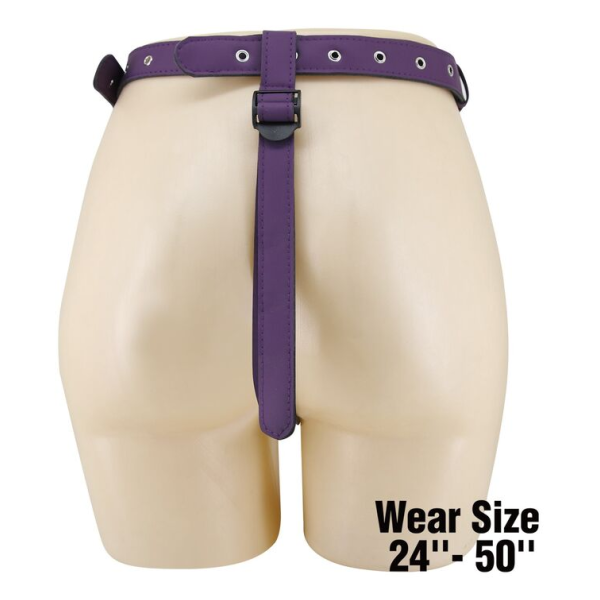 PRETTY LOVE - UNIVERSAL STRAP-ON HARNESS BRIEFS PURPLE AND BLACK