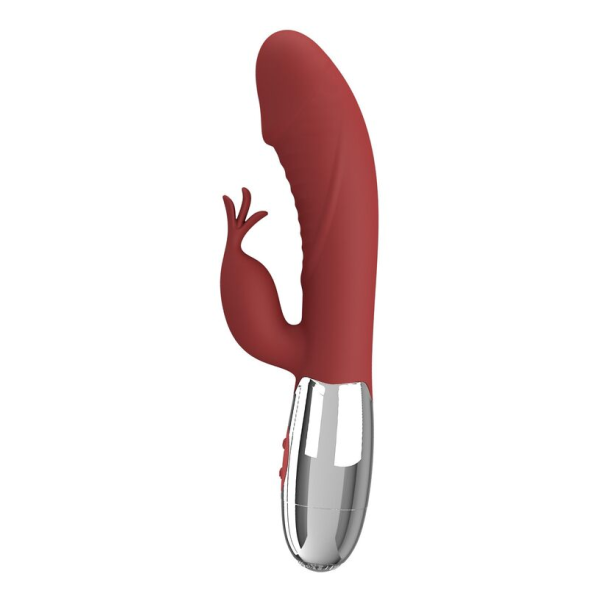 PRETTY LOVE - ROSEWOOD RABBIT VIBRATOR 30 FUNCTIONS USB RECHARGEABLE RED