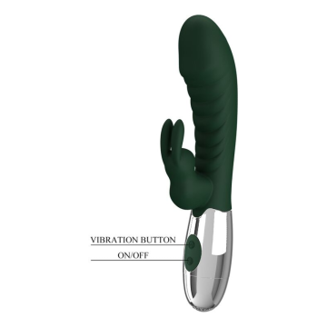 PRETTY LOVE - NAUGHTY BUNNY RABBIT VIBRATOR 30 FUNCTIONS USB RECHARGEABLE GREEN