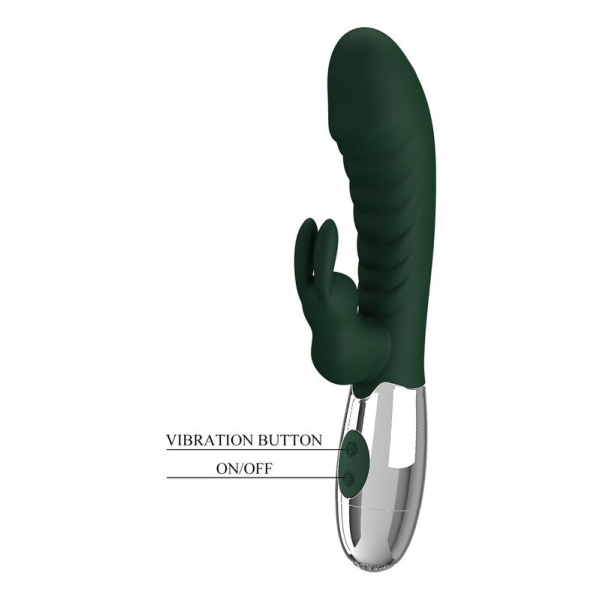 PRETTY LOVE - VIBRATORE A FORMA DI CONIGLIO NAUGHTY BUNNY, 30 FUNZIONI, RICARICABILE TRAMITE USB, VERDE