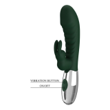 PRETTY LOVE - VIBRATORE A FORMA DI CONIGLIO NAUGHTY BUNNY, 30 FUNZIONI, RICARICABILE TRAMITE USB, VERDE