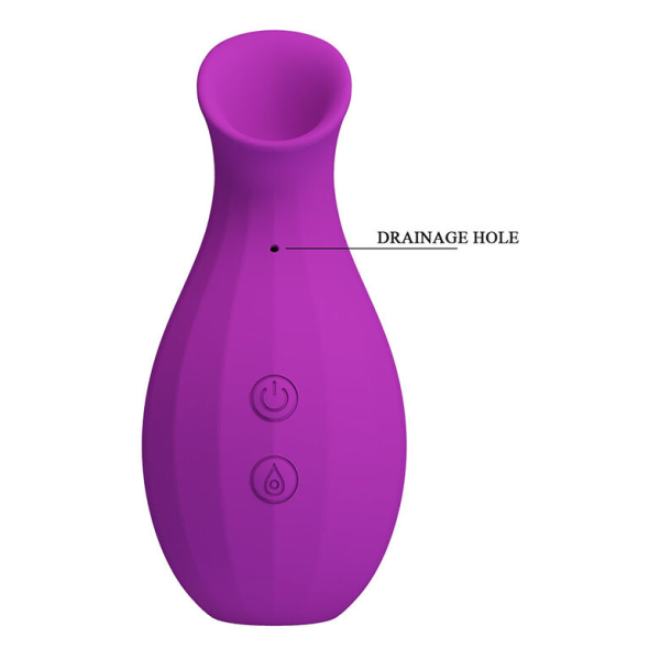 PRETTY LOVE - STIMOLATORE CLITORIDEO RICARICABILE A SUZIONE CON BOTTIGLIA MAGICA, VIOLA