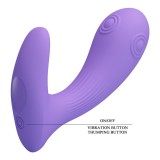 PRETTY LOVE - ANDROMEDA RECHARGEABLE DUAL STIMULATION VIBRATOR PURPLE