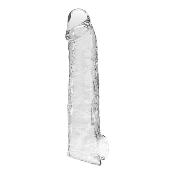 PRETTY LOVE - MANCHON D'EXTENSION DE PÉNIS AJUSTABLE 26 CM Ø 4 CM TRANSPARENT