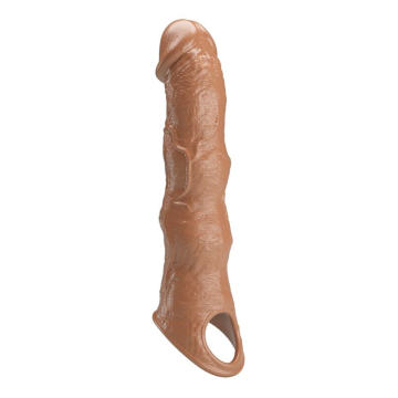 PRETTY LOVE - MANCHON D'EXTENSION PÉNIENNE AJUSTABLE 28 CM Ø 4,5 CM MARRON
