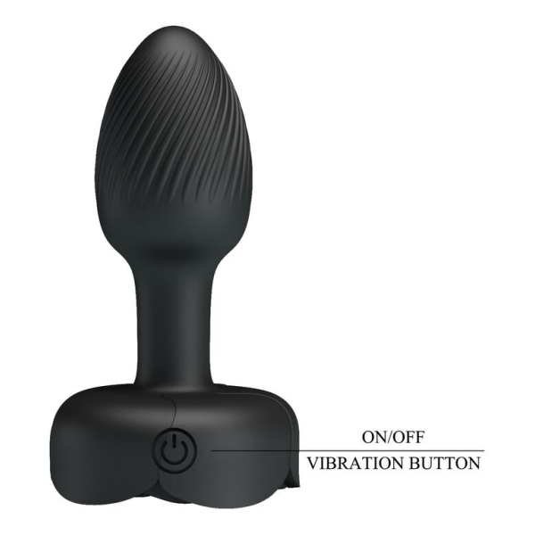 PRETTY LOVE – WIEDERAUFLADBARER VIBRATIONS-ANALPLUG MIT 10 MODI, SCHWARZ