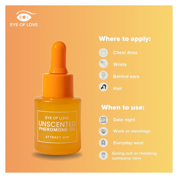 EYE OF LOVE - PHEROMONE-INFUSED PERFUMED OIL FOR WOMEN, FRAGRANCE-FREE, 20 ML