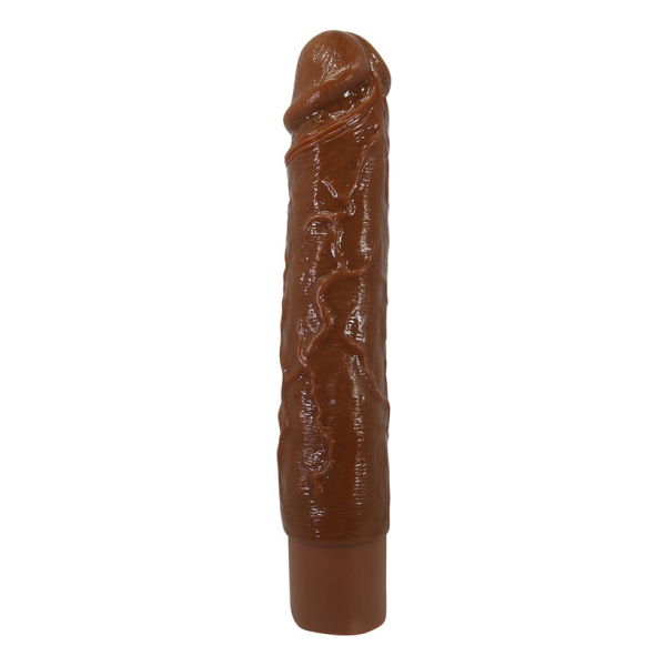 PRETTY LOVE - KESSLER REALISTIC VIBRATING DILDO WITH 10 VIBRATION MODES AND 10 THROWS, 22 CM, BROWN