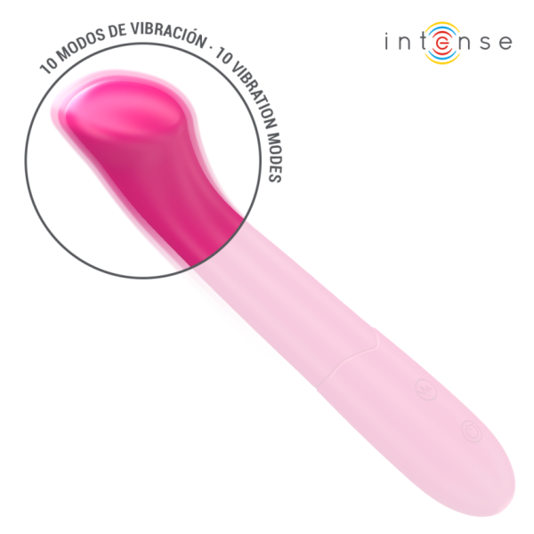 INTENSE - PATY VIBRATOR 19 CM FLEXIBLE 10 VIBRATIONS MODEL 2 PINK