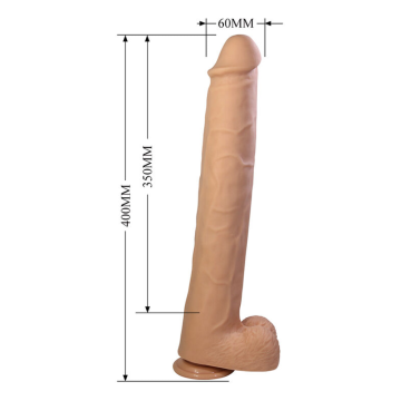 PRETTY LOVE - PAT FLEXIBLER REALISTISCHER DILDO MIT SAUGNAPF 40 CM -Ø- 6 CM