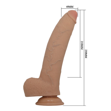 PRETTY LOVE - FABIAN FLEXIBLER DILDO MIT SAUGKAPSEL FLEISCH