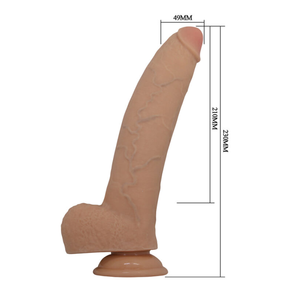 PRETTY LOVE - FABIAN FLEXIBLE DILDO WITH SUCTION CUP FLESH