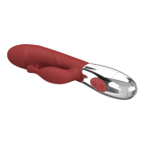 PRETTY LOVE – ROSENHOLZ-HASE-VIBRATOR MIT 30 FUNKTIONEN, USB-AUFLADBAR, ROT
