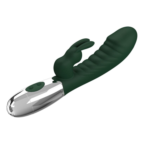 PRETTY LOVE - NAUGHTY BUNNY KANINCHEN-VIBRATOR MIT 30 FUNKTIONEN, USB-AUFLADBAR, GRÜN