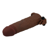 PRETTY LOVE - MANCHON VIBRANT POUR PÉNIS QUILLON 20 CM Ø 4 CM MARRON