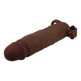 PRETTY LOVE - XERXES VIBRATING PENIS SLEEVE 22 CM Ø 4.5 CM BROWN