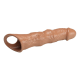 PRETTY LOVE - MANICOTTO REGOLABILE PER ALLUNGAMENTO DEL PENE 28 CM Ø 4,5 CM MARRONE