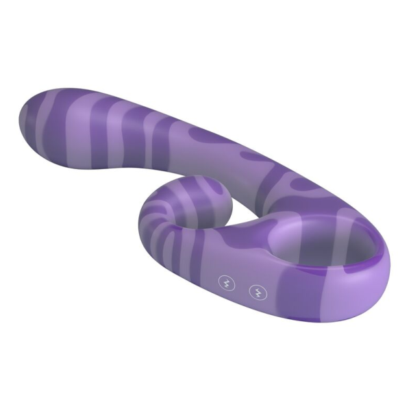 PRETTY LOVE - VIBRATORE A DOPPIA ESTIVA CON MANICO 19 CM Ø 3,5 CM VIOLA