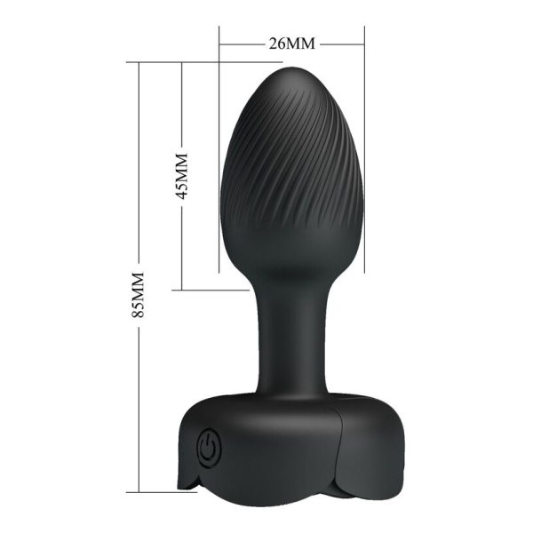 PRETTY LOVE - PLUG ANAL VIBRANT RECHARGEABLE 10 MODES NOIR