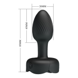 PRETTY LOVE - PLUG ANALE VIBRANTE RICARICABILE CON 10 MODALITÀ, NERO