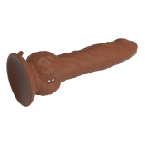 PRETTY LOVE - EREN THRUSTING VIBRATING DILDO 20.5 CM Ø 4.5 CM BROWN