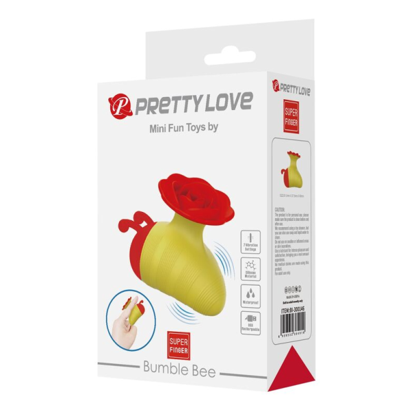 PRETTY LOVE - LITTLE BEE WIEDERAUFLADBARER KLITORALSTIMULATOR 7 MODI ROT/GELB
