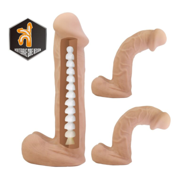 PRETTY LOVE - KASPAR HARNESS MIT FLEXIBLES DILDO 21 CM Ø 5 CM NATÜRLICH