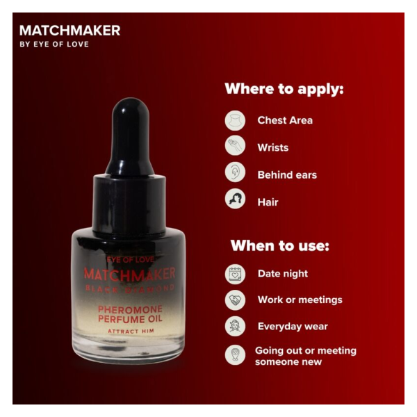 EYE OF LOVE - MATCHMAKER BLACK DIAMOND PHEROMONE PERFUME OIL 20 ML
