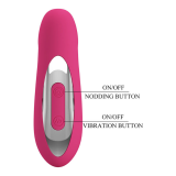 PRETTY LOVE - VIBRATORE RICARICABILE IN SILICONE DUDEN CON 12 MODALITÀ DI VIBRAZIONE E 3 MODALITÀ DI OSCILLAZIONE, ROSA
