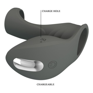 PRETTY LOVE - RECHARGEABLE VIBRATING RING WITH DUAL STIMULATOR