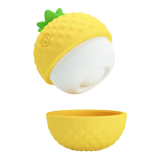 PRETTY LOVE - STIMOLATORE CLITORIDEO RICARICABILE A SUZIONE E SPINTA, GIALLO