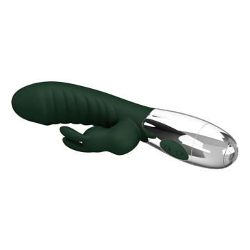 PRETTY LOVE - VIBRATORE A FORMA DI CONIGLIO NAUGHTY BUNNY, 30 FUNZIONI, RICARICABILE TRAMITE USB, VERDE