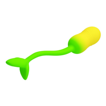 PRETTY LOVE – PULSIERENDES VIBRATIONS-EI MIT APP-STEUERUNG, 12 FUNKTIONEN, USB-AUFLADBAR, GRÜN-GELB