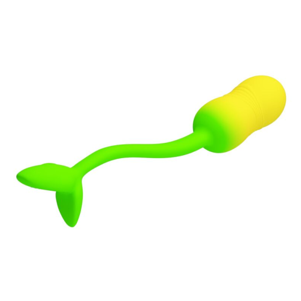 PRETTY LOVE - UOVO VIBRANTE CONTROLLABILE TRAMITE APP PULSEN, 12 FUNZIONI, RICARICABILE TRAMITE USB, VERDE-GIALLO