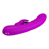 PRETTY LOVE - MONICA RECHARGEABLE DUAL STIMULATION G-SPOT AND CLITORAL VIBRATOR PURPLE