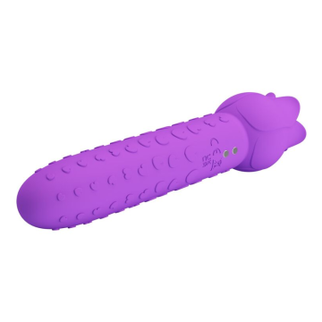 PRETTY LOVE - VIBRATORE RICARICABILE DANNELL PER STIMOLAZIONE ORALE E CLITORIDEA, VIOLA